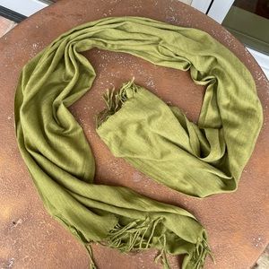 Pashmina cashmere green scarf